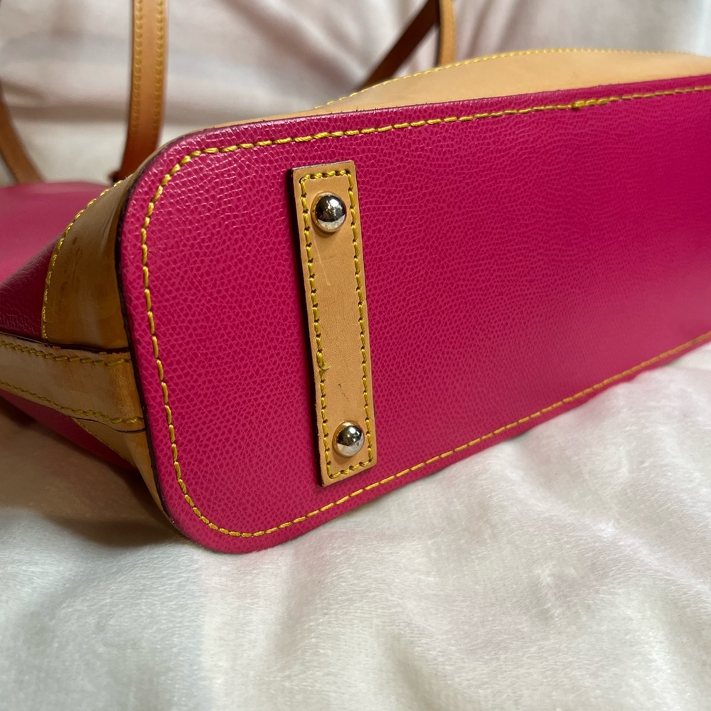 Dooney & Bourke Fuchsia Cynthia Leather Tote - Picture 6 of 17